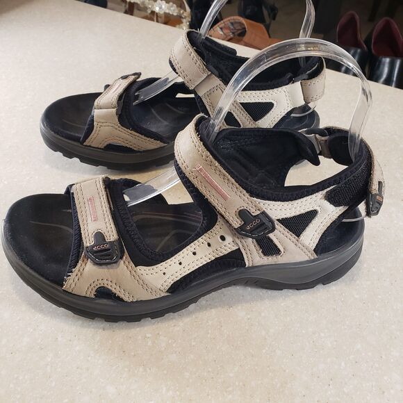 ECCO Yucatan Offroad Sport Sandals Women’s EU 38 / US 7.5 Beige Black Rugge - Picture 4 of 7
